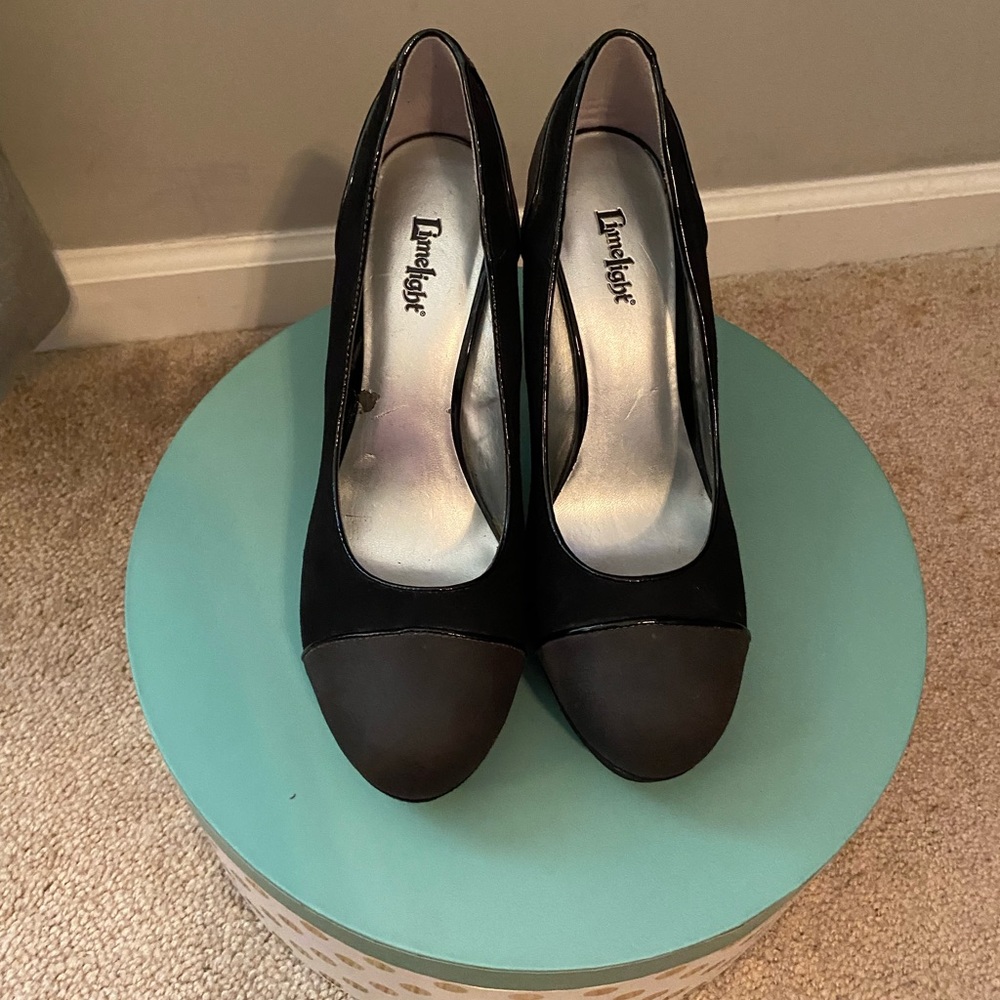 Black & Grey Heels/Size 10